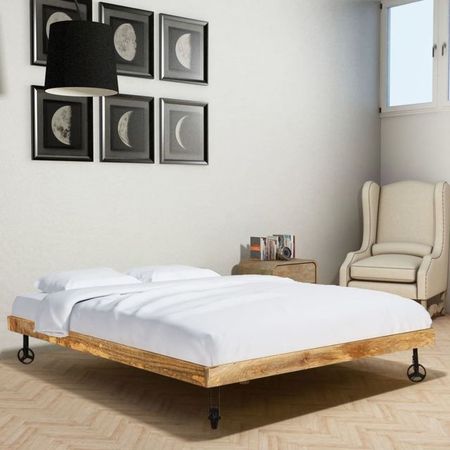 Cadru de pat, lemn masiv de mango 140x200 cm