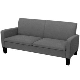Canapea cu 2 locuri, 180 x 65 x 76 cm, gri închis