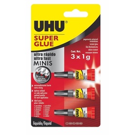 UHU Super Glue MINI 3x1g c.45420