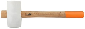 Ciocan de Cauciuc Alb cu Coada din Lemn - 601056