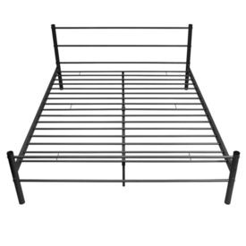 Cadru de pat metalic, 180 x 200 cm, negru