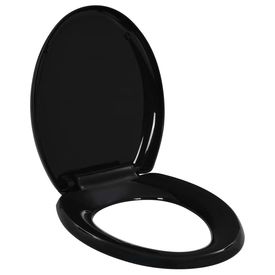 Capac WC închidere silențioasă, eliberare rapidă, negru