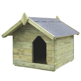 Cușcă de câine grădină, acoperiș detașabil, FSC lemn pin tratat