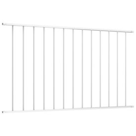 Panou de gard, alb, 1,7 x 1 m, oțel vopsit electrostatic