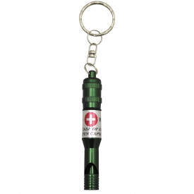 Fluier supravietuire cu inel si ID tag, impermeabil MFH