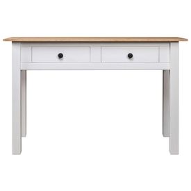 Masă consolă, alb, 100x40x73 cm, lemn masiv de pin, gama Panama