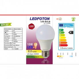 Bec LED 10W Lumina calda DL 3100