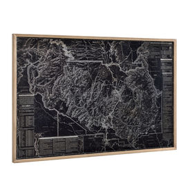 Design fotografie de perete pe placa de aluminiu Modell 2 - Harta Grand Canyon, 80x120x3,8cm cu rama lemn