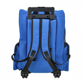 [pro.tec]® 2 in 1 rucsac si geanta transport pe roti (troler) pentru animalele mici , albastru regal
