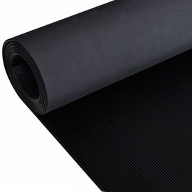 Covor antiderapant de cauciuc cu nervuri fine 2 x 1 m