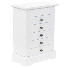 Casetă de bijuterii cu oglindă, din MDF, 25 x 13,5 x 34 cm