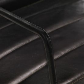 Fotoliu, negru, piele naturală