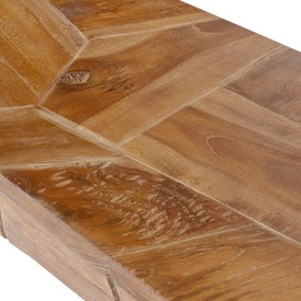 Masă consolă model eroziune, lemn de tec, 120 x 35 x 76 cm