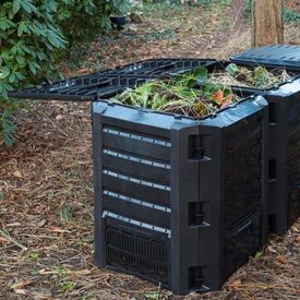 Nature Pubelă pentru compost 1200L, negru, 6071483