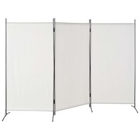 Paravan de cameră cu 3 panouri, alb, 260 x 180 cm