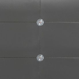 Pat cu saltea, gri, 180 x 200 cm, piele ecologică