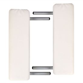 Masă de masaj pliabilă 2 părți cadru din aluminiu Crem