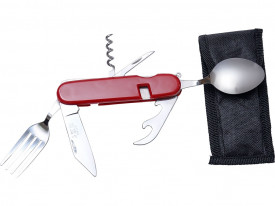 Briceag multifunctional cu tacamuri si husa Joker