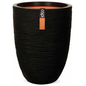 Capi Vas de plante "Nature Rib", negru, 36 x 47 cm, adânc PKBLR782