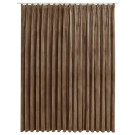 Draperie camuflaj cu cârlige, bej, 290 x 245 cm, catifea