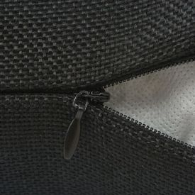 Huse de pernă cu aspect de pânză, 80 x 80 cm, negru, 4 buc.