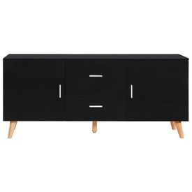 Servantă, negru, 160x40x70 cm, MDF