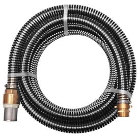 vidaXL Furtun de aspirație, conectori alamă, 10 m, 25 mm, negru