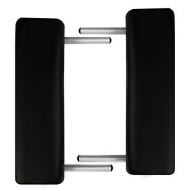 Masă de masaj pliabilă 2 părți cadru din aluminiu Negru