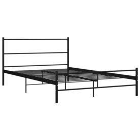 Cadru de pat, negru, 160 x 200 cm, metal
