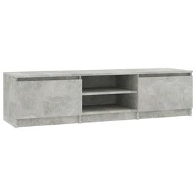 Comodă TV, gri beton, 140 x 40 x 35,5 cm, PAL