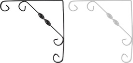 Consola Metalica Decorativa 200x200mm Negru - 674434