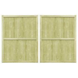 Porți de grădină, 2 buc., 300 x 195 cm, lemn de pin tratat, FSC