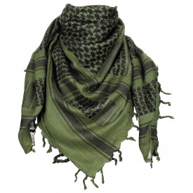 Shemagh negru olive esarfa arab, 115 x 110 cm, 100% bumbac MFH