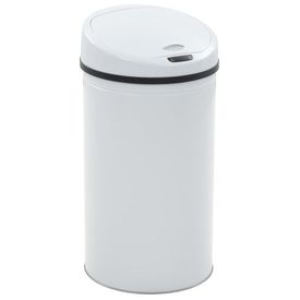vidaXL Coș de gunoi cu senzor, 42 L, alb