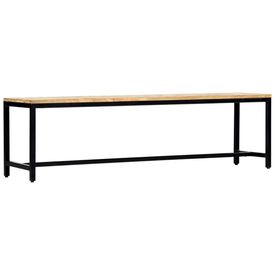 Bancă de bucătărie, 160 cm, lemn masiv de mango nefinisat