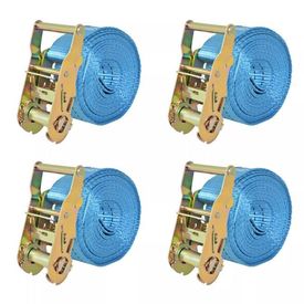 Chingi fixare cu clichet, 4 buc., 2 tone, 6mx38 mm, albastru