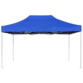 Cort de petrecere pliabil profesional albastru 4,5x3 m aluminiu
