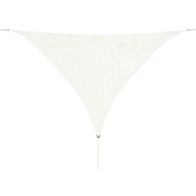 Pânză parasolar din HDPE triunghiulară 3,6x3,6x3,6 m, alb