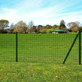 Set euro gard cu pivot sub pământ, 25 x1,5 m, oțel, verde