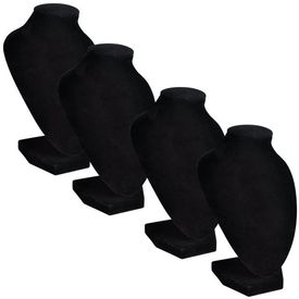 Bust negru prezentare coliere 9 x 8,5 x 15 cm, 4 buc