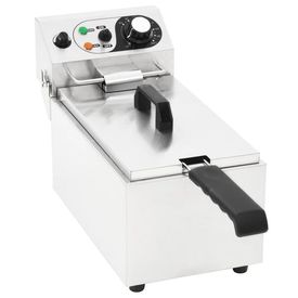 Friteuză electrică din oțel inoxidabil, 6 L, 2000 W