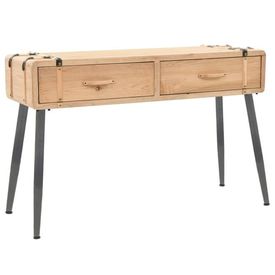 vidaXL Masă consolă Lemn masiv de brad 115x40,5x76 cm