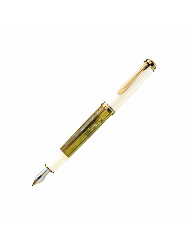 Stilou Pelikan Souveran M400 F penita aur corp alb-verde 935502