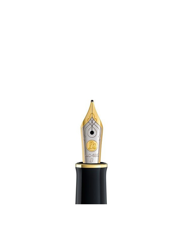 PENITA B DIN AUR DE 18K/750 ORNAMENT DIN RODIU PENTRU STILOU M900/910 BICOLORA