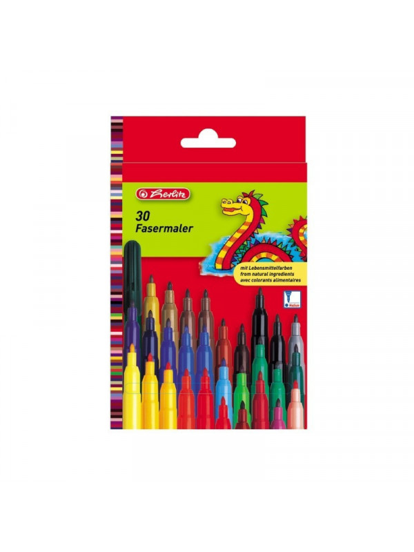 Set carioci Herlitz color, 2 mm, diverse culori, 30 buc/set