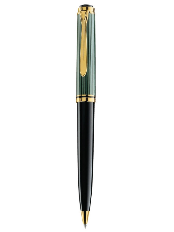PIX SOUVERAN K800 MINA TIP PARKER,ACCESORII PLACATE CU AUR, CORP NEGRU-VERDE