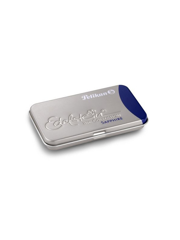 CASETA METALICA EDELSTEIN CU PATROANE,SET 6 PATROANE,ALBASTRU SAFIR