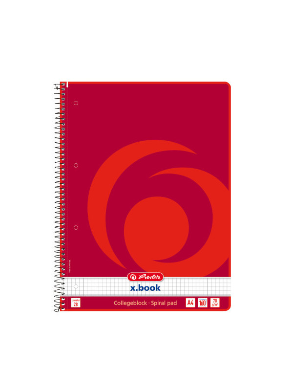 Caiet Herlitz XBook, A4, matematica, spirala, 160 file