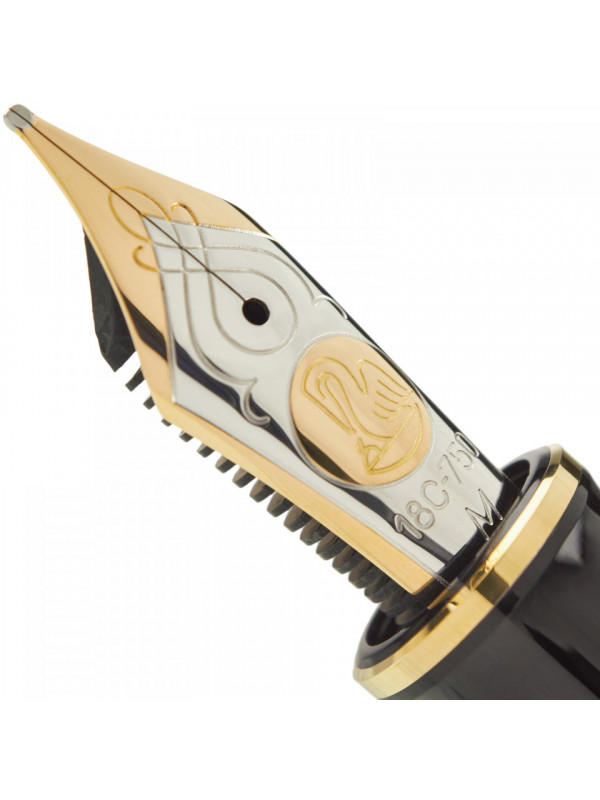 PENITA M DIN AUR DE 18K/750 ORNAMENT DIN RODIU PENTRU STILOU M900/910 BICOLORA