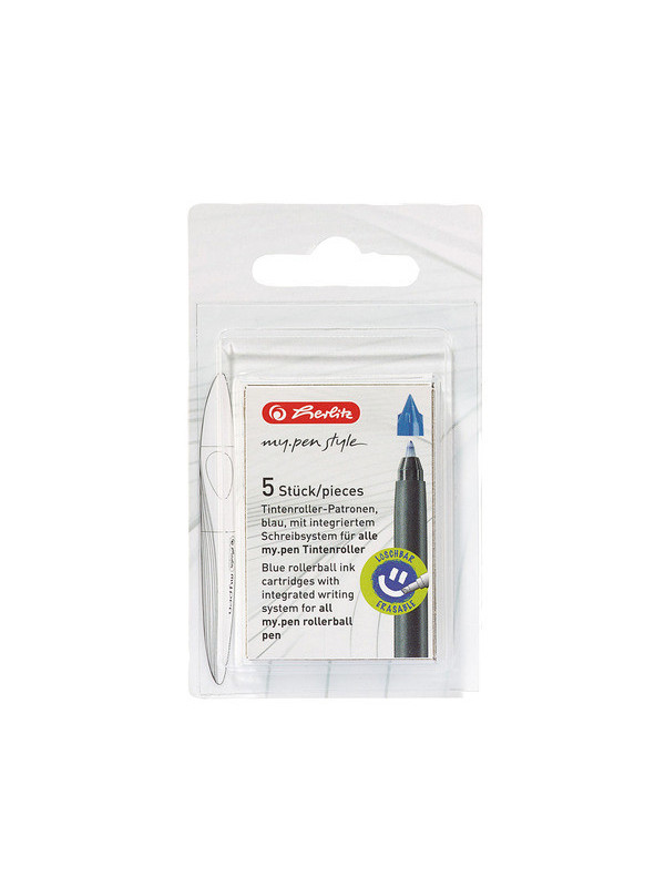 Rezerva Roller My Pen Cerneala Albastra Set 5 Bucati/ Blister